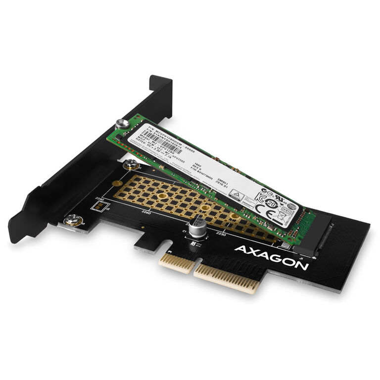 AXAGON PCEM2-N PCIe-3.0-x4-Adapter, 1x M.2-NVMe-SSD, bis 2280 - passive Kühlung image number 2