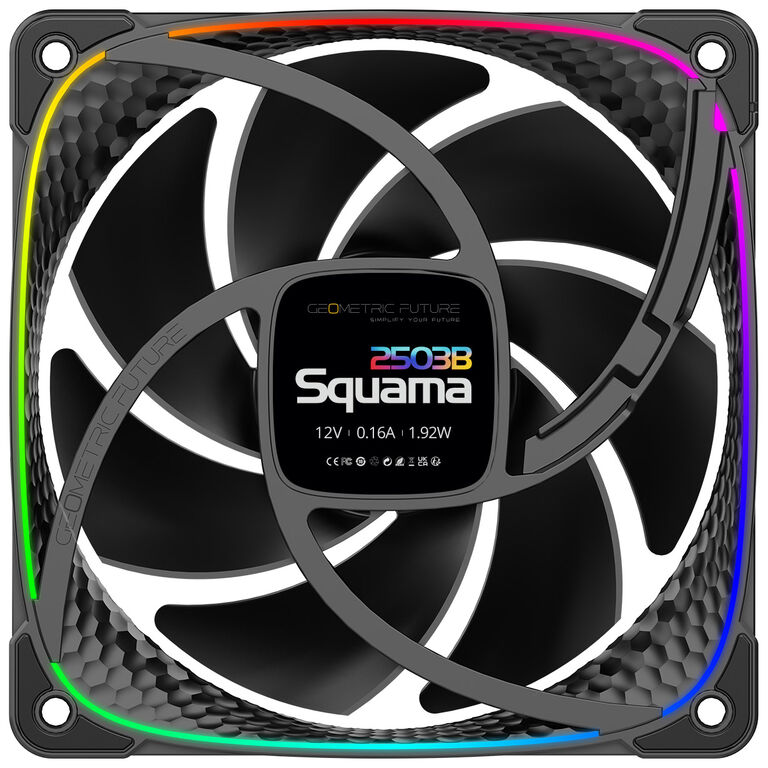 Geometric Future Squama 2503B RGB Fan, 3-Pack - 120 mm, black image number 6