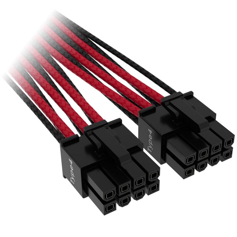 Corsair Premium Sleeved 12+4 Pin PCIe Gen5 12VHPWR 600W - black/red image number 2
