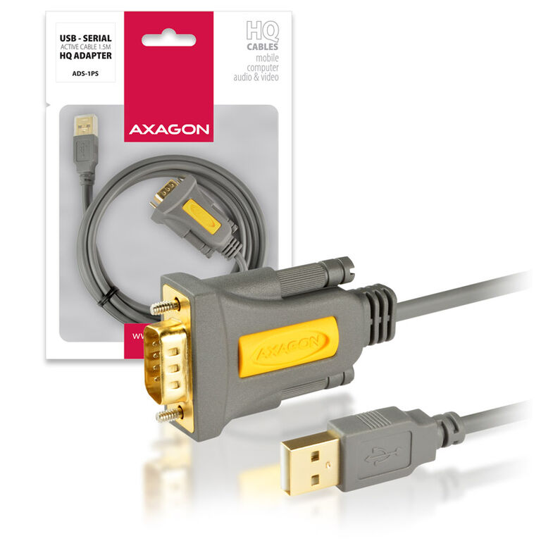 AXAGON ADS-1PS Serial RS-232 DB9 HQ Adapter, USB 2.0 - Prolific Chipset image number 4