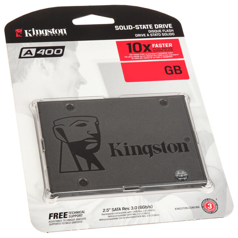 Kingston SSDNow A400 Series 2.5 Inch SSD, SATA 6G - 480 GB image number 3