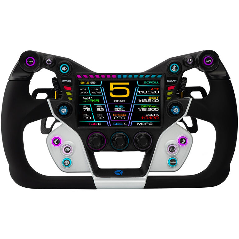 Cube Controls GTX2 Steering Wheel, white/blue - 32cm Grip image number 1