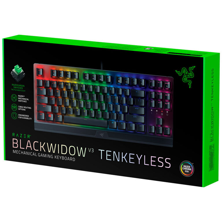 Razer BlackWidow V3 TKL Gaming Tastatur, Green Switch - DE Layout image number 4