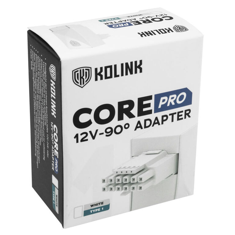 Kolink Core Pro 12V-2x6 90 Degree Adapter - Type 1 - White image number 7