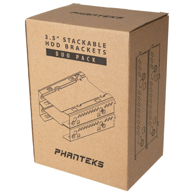 PHANTEKS HDD Mounting Frames, 2x 3,5", Stackable image number 3
