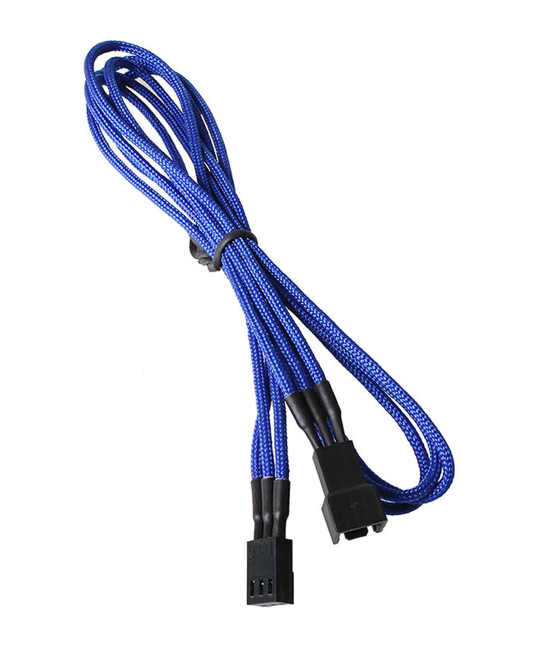 BitFenix 3-Pin Verlängerung 60cm - sleeved blau/schwarz image number 1