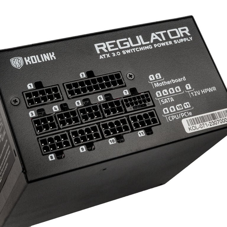 Kolink Regulator 80 PLUS Gold PSU, ATX 3.0, PCIe 5.0, modular - 850 Watts image number 5