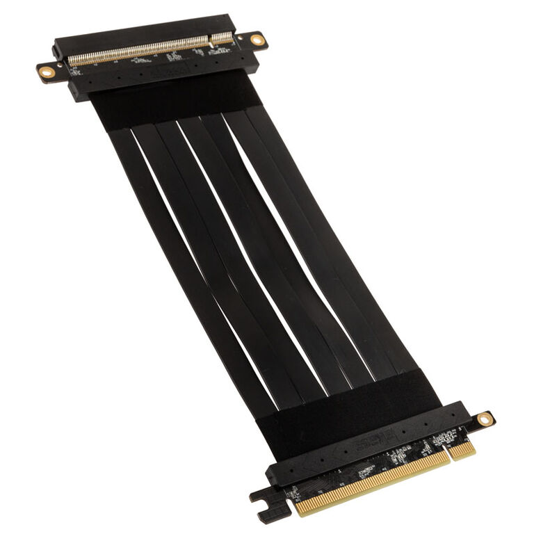 Akasa Riser Black X2 Mark IV, Premium PCIe 4.0 x16 Riser Cable, 20 cm - black image number 0