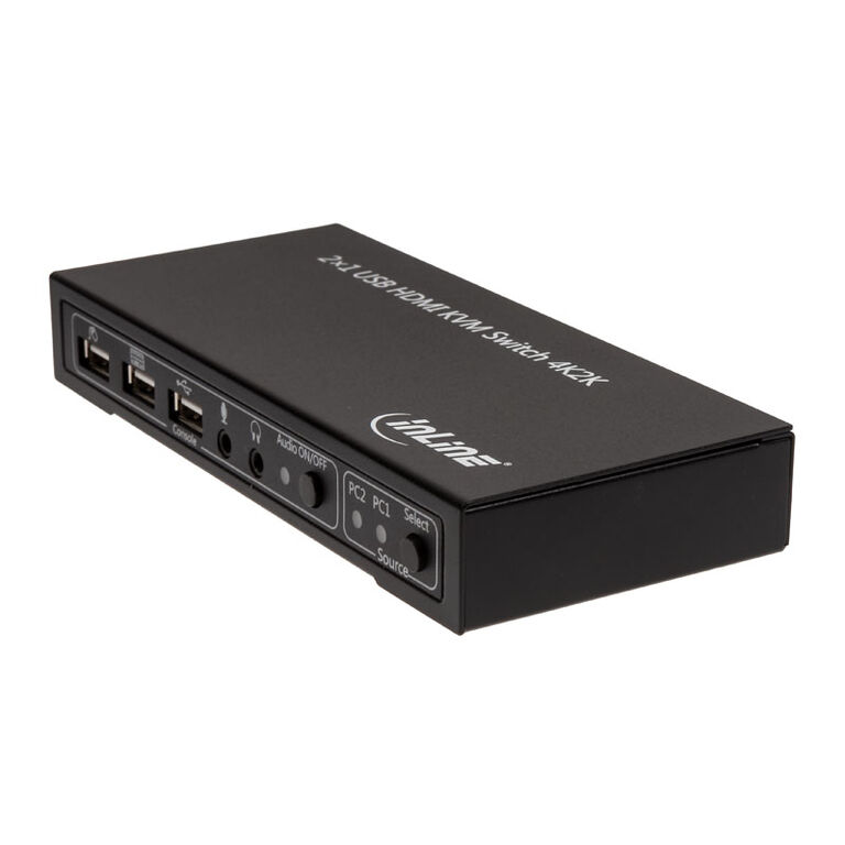 InLine KVM Switch, 2-port HDMI 4K2K with audio image number 2