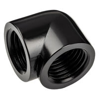 Alphacool Eisfrost Adapter 90 Degree G1/4 Inch Female to G1/4 Inch Female - Black