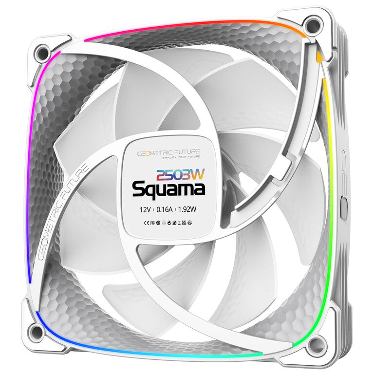 Geometric Future Squama 2503W RGB Fan, 3-pack - 120 mm, white image number 7