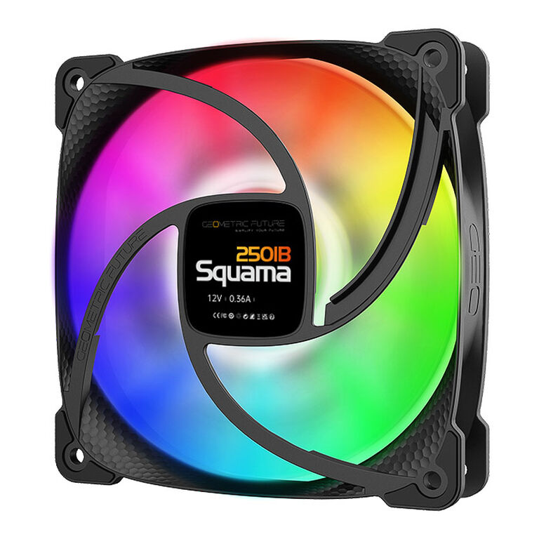 Geometric Future Squama 2501B RGB Fan, 3-Pack - 120 mm, black image number 4