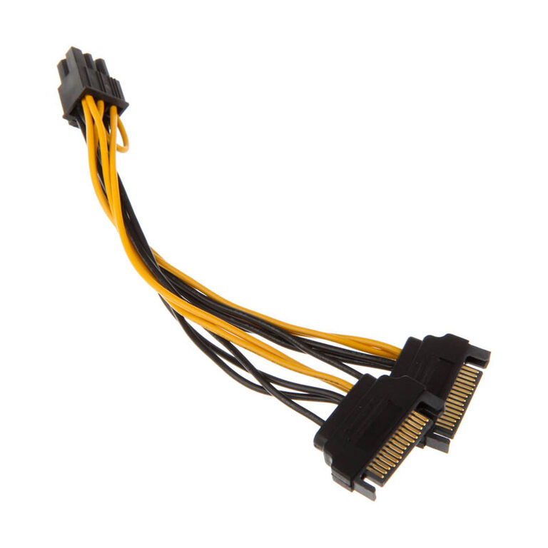 Akasa 2x 15-Pin-SATA to 1x 6-Pin-PCIe Adapter image number 3