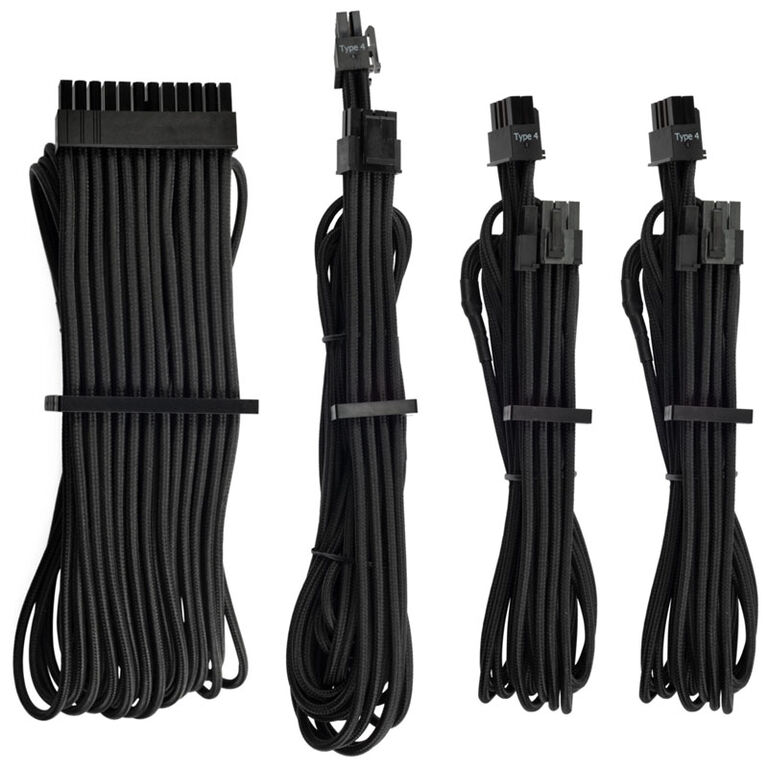 Corsair Premium Sleeved Cable Set (Gen 4) - black image number 0