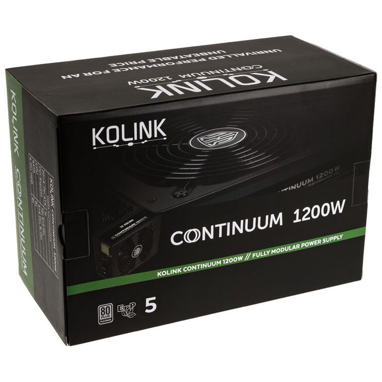 Kolink Continuum 80 PLUS Platinum power supply, modular - 1200 Watt image number 6