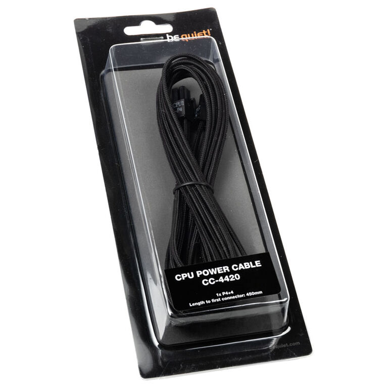 be quiet! CC-4420 4+4-ATX/EPS cable for modular power supplies - black image number 2