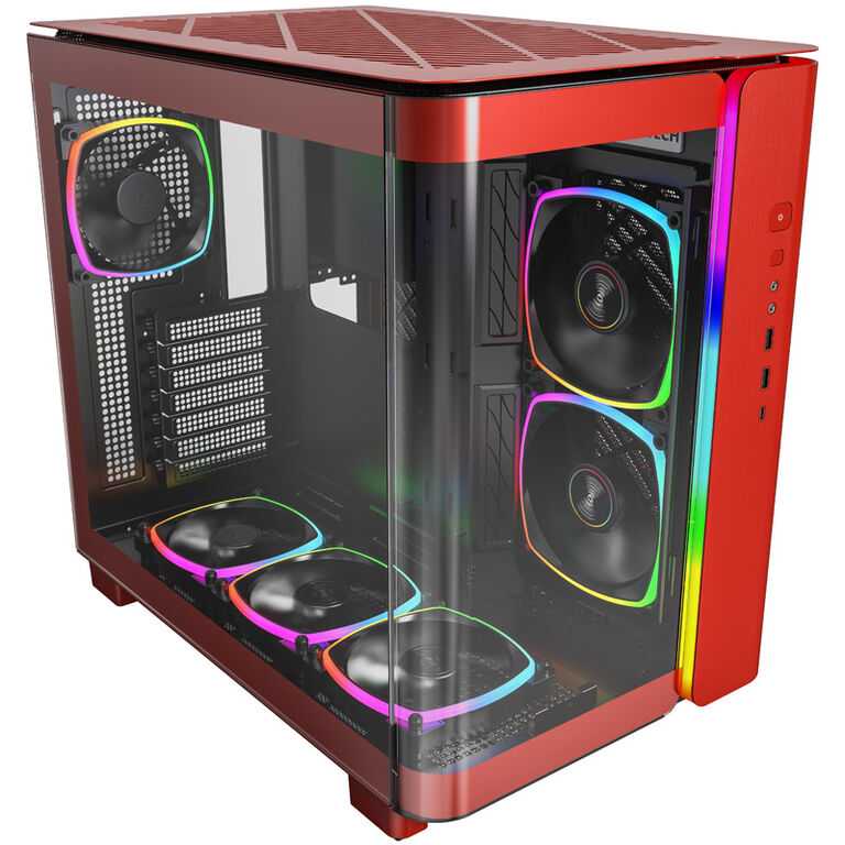 Montech KING 95 PRO Midi-Tower, Tempered Glass, ARGB - red image number 1