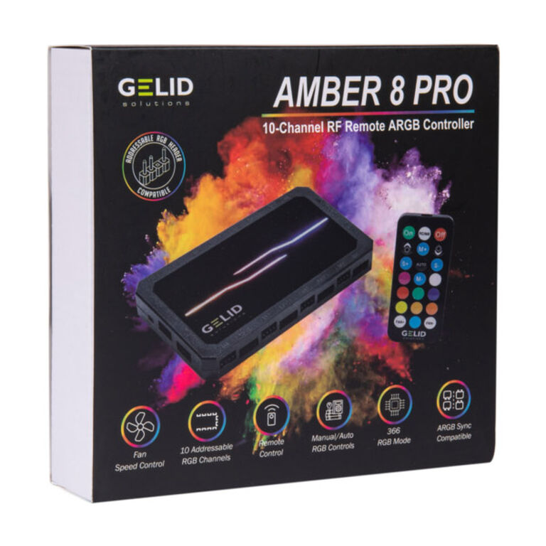Gelid Solutions Amber 8 Pro fan and ARGB control - 8x PWM & 10x ARGB connectors image number 3