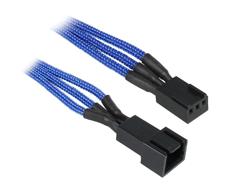 BitFenix 3-Pin Verlängerung 60cm - sleeved blau/schwarz image number 0