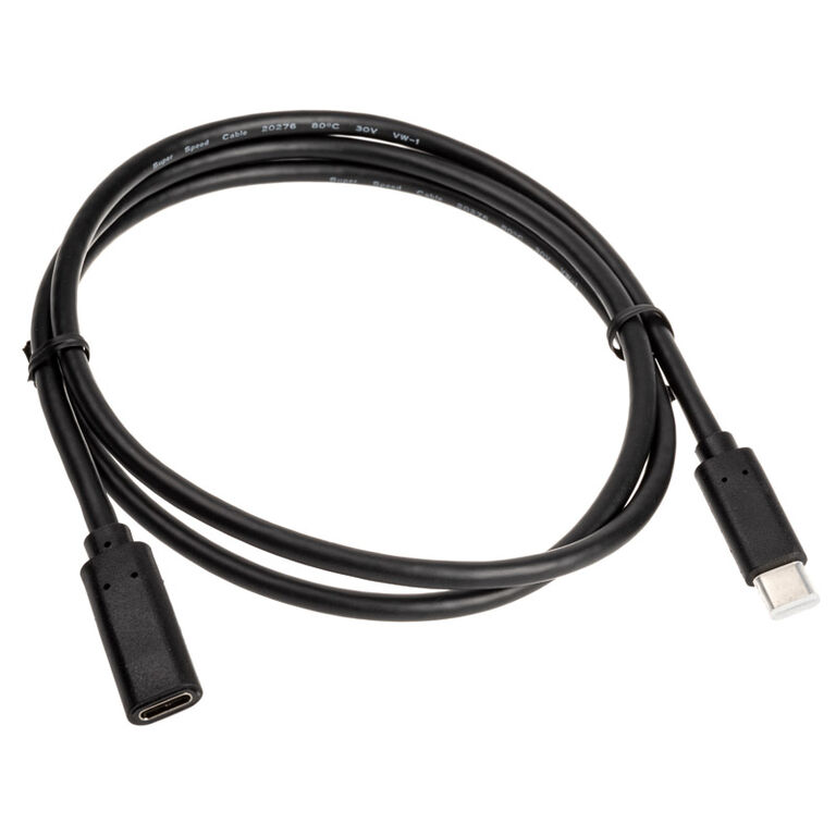 InLine USB 3.2 Gen 2 Extension Cable, USB Type C, black - 1m image number 1