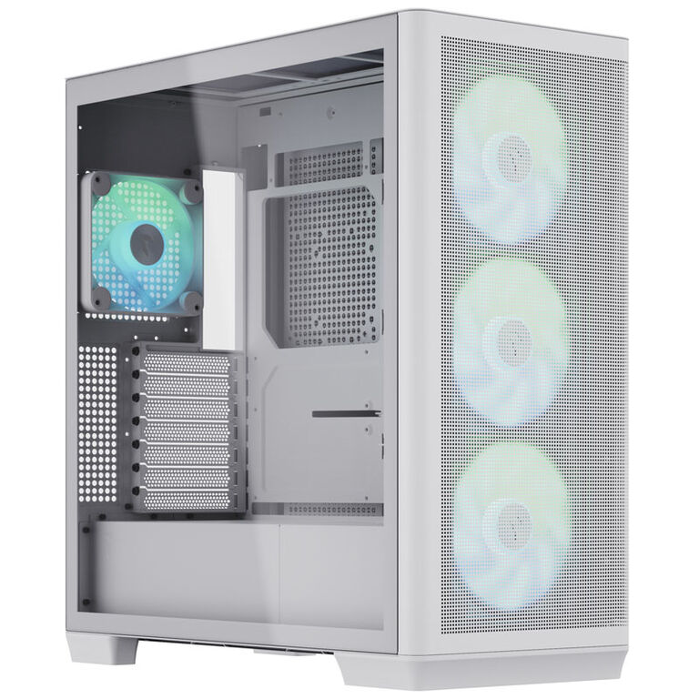 APNX C1 Mid-Tower ATX Case, Tempered Glass - white image number 0