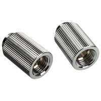 Bitspower Touchaqua Adapter straight G1/4 inch male to G1/4 inch female - 2 pack, 25mm, silver