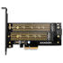 AXAGON PCEM2-D PCIe 3.0 adapter, 1x M.2 NVMe, 1x M.2 SATA, up to 22110 - passive cooling image number null
