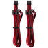 Corsair Premium Sleeved PCIe Single Cable, Double Pack (Gen 4) - red/black image number null