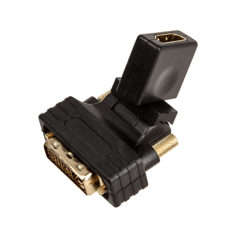 InLine HDMI-DVI Adapter, HDMI socket to DVI plug, flexible angle image number 2