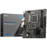 MSI Pro H610M-G, Intel H610 Motherboard - Socket 1700, DDR5