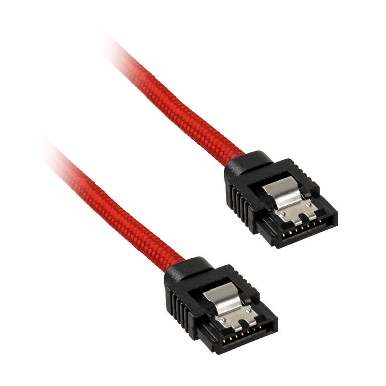 Corsair Premium Sleeved SATA Cable, red 60cm - 2 pack image number 2