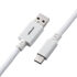 CableMod PRO Coiled Keyboard Cable USB-C to USB Type A, Glacier White - 150cm image number null