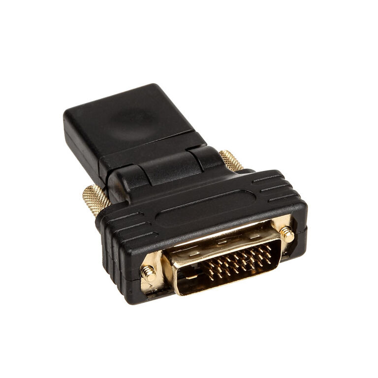 InLine HDMI-DVI Adapter, HDMI socket to DVI plug, flexible angle image number 1
