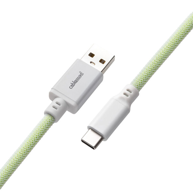 CableMod PRO Coiled Keyboard Cable USB-C to USB Type A, Lime Sorbet - 150cm image number 2