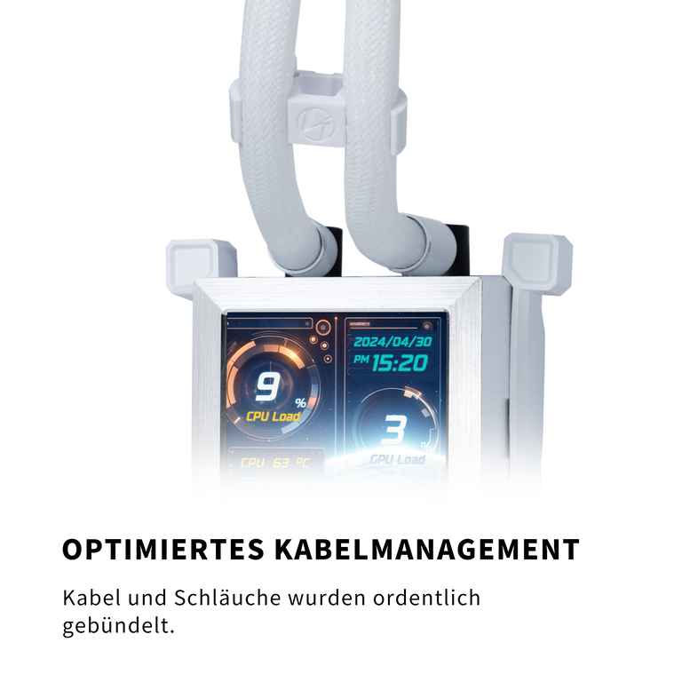 Lian Li HydroShift LCD 360 ARGB Komplett-Wasserkühlung - weiß image number 2