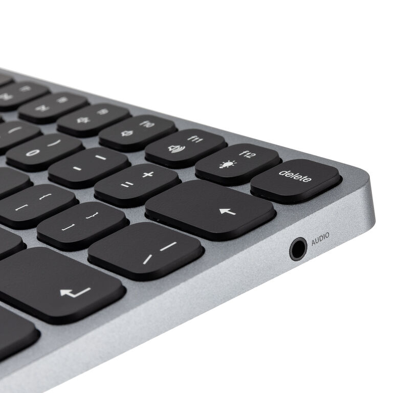 AXAGON HMC-KB keyboard USB-C 5Gbps with HUB, microSD/SD, 3x USB-A, HDMI 4K/60Hz, PD 100W, Audio, US layout image number 8
