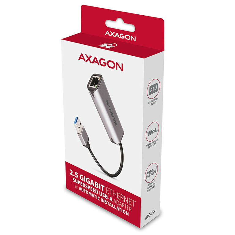 AXAGON ADE-25R USB 3.2 Network Adapter Cable - USB Type-A, RJ45 image number 2