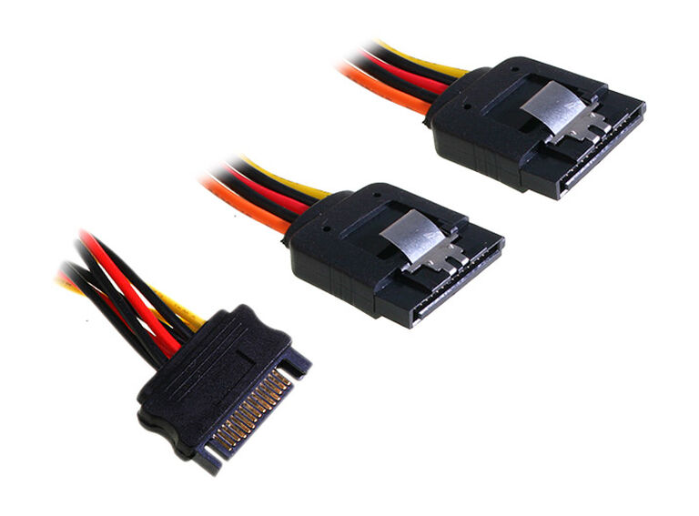 InLine SATA Power Y-Cable SATA Latch - 0.15m image number 0