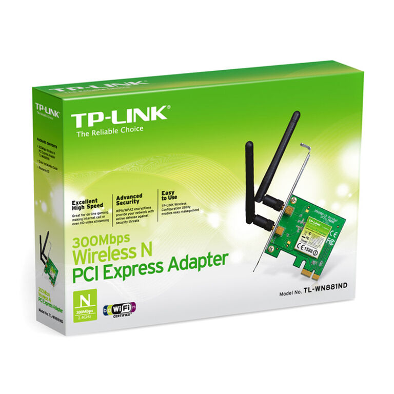TP-Link Wireless LAN Adapter, PCIe 802.11n, TL-WN881ND image number 1
