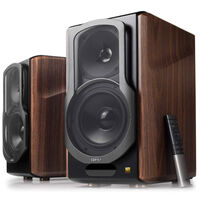 Edifier S2000 MKIII Bluetooth bookshelf speakers (pair) - black/brown
