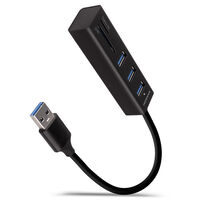 AXAGON HMA-CR3A Multiport Hub, USB 3.0 Type A, 3x USB-A, SD, microSD