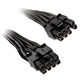 SilverStone 8 Pin ATX to 6+2 Pin PCIe Cable 350mm - black