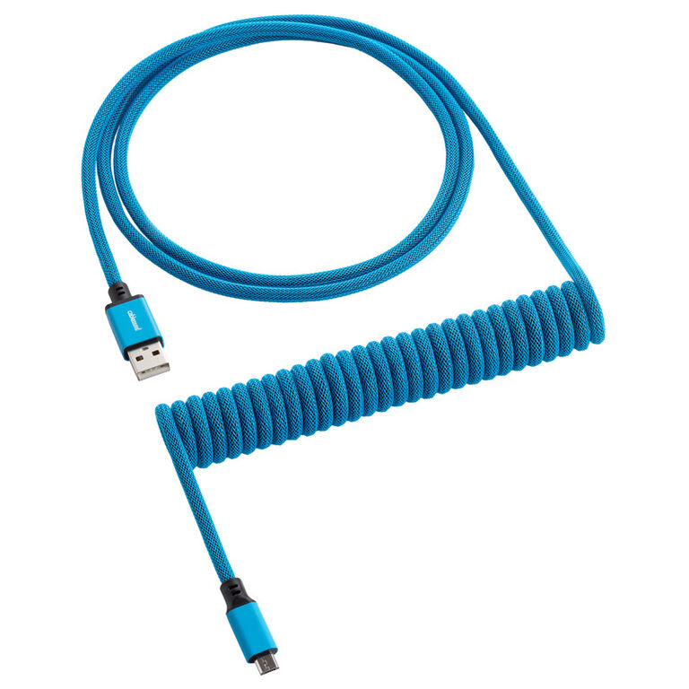 CableMod Classic Coiled Keyboard Cable Micro USB to USB Type A, Spectrum Blue - 150cm image number 0