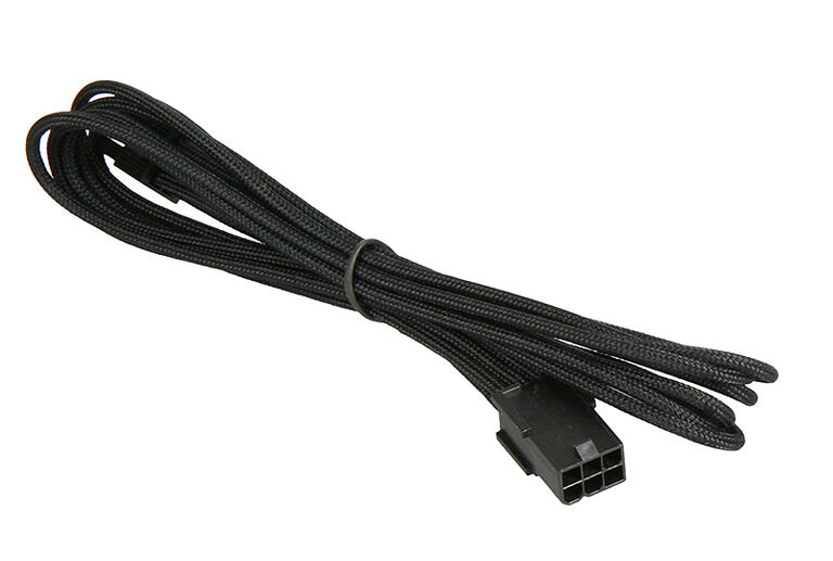 BitFenix 6-Pin PCIe Verlängerung 45cm - sleeved schwarz/schwarz image number 1