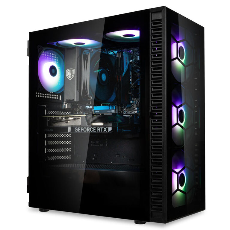 Gaming-PC Black Out, AMD Ryzen 5 7600X, NVIDIA GeForce RTX 4060 Ti - Fertig-PC image number 1
