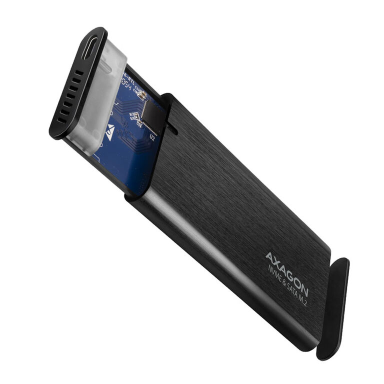 AXAGON EEM2-SB2 USB-C 3.2 Gen 2, M.2 SSD Enclosure - black image number 2