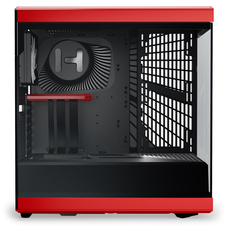 Hyte Y40 Midi Tower, Tempered Glass - black/red image number 5