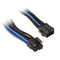 SilverStone EPS 8-Pin zu EPS/ATX 4+4-Pin Kabel, 300mm - schwarz/blau