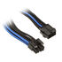 SilverStone EPS 8-Pin zu EPS/ATX 4+4-Pin Kabel, 300mm - schwarz/blau image number null