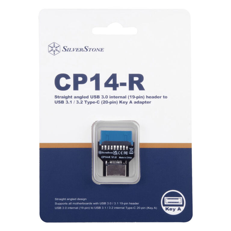 SilverStone CP14-R internal USB 3.0 to internal USB 3.1 Type C front panel adapter image number 4